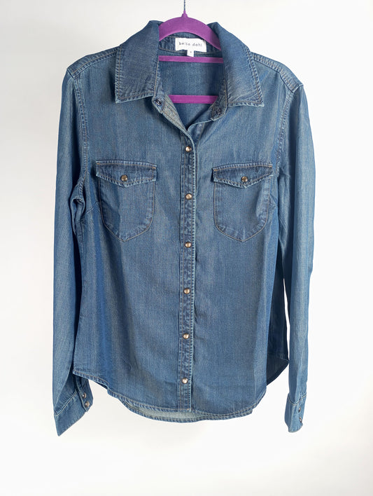 Bella Dahl Jeanshemd Westernstyle dunkelblau
