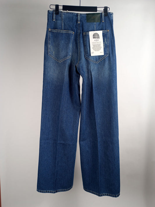 Goldgarn Jeans Wallstadt Twisted Wide Leg vintageblue
