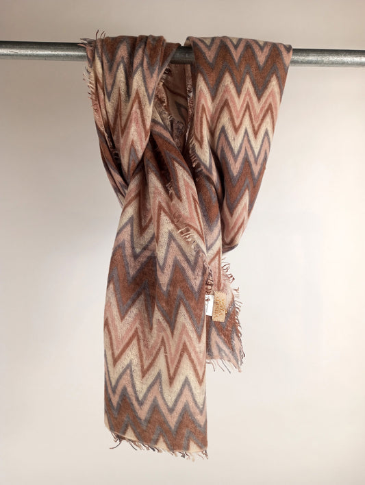 MALA ALISHA Cashmere Schal London rose/grey