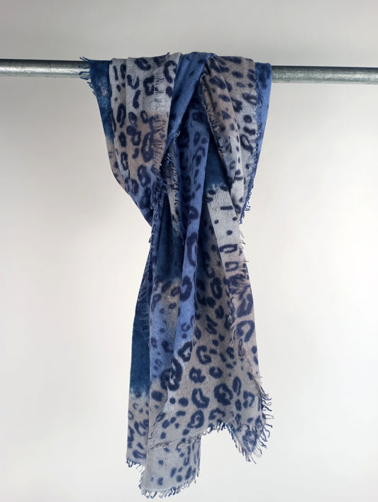 MALA ALISHA Cashmere Schal LIZARD blue