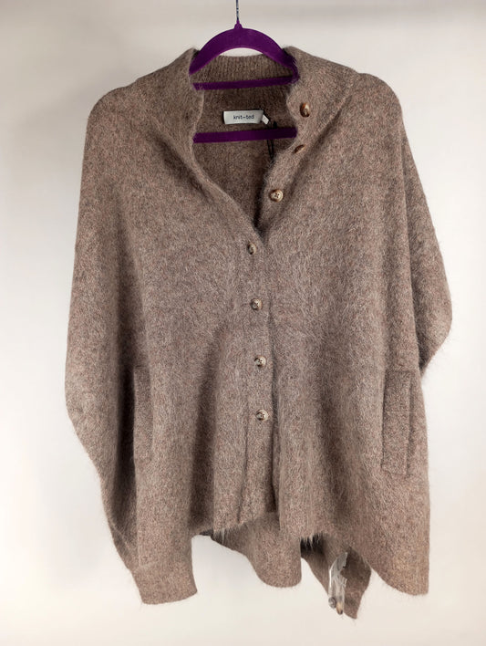 knit-ted Poncho Pleunie Mocca