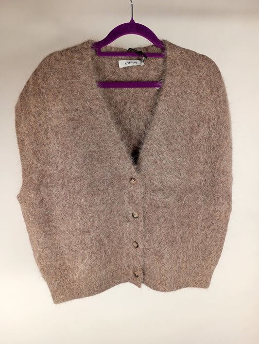 knit-ted Strickweste Constanze mocca
