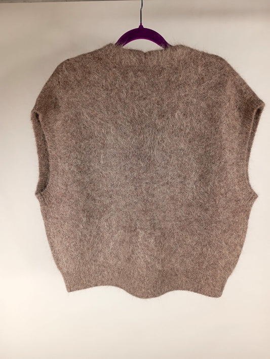 knit-ted Strickweste Constanze mocca