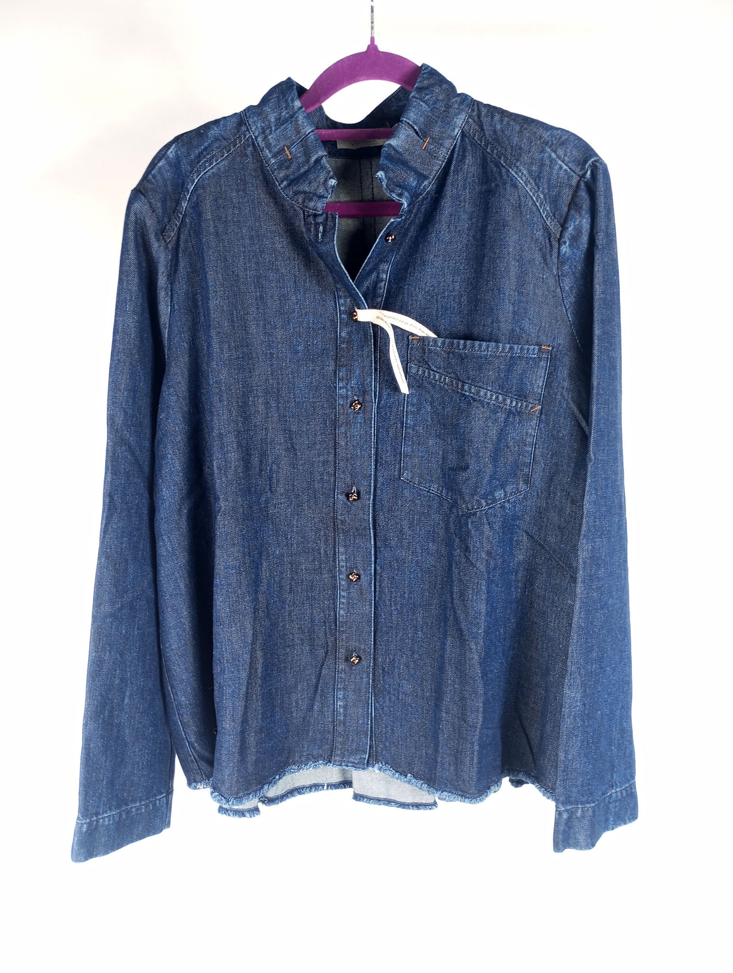 VON & ZU Jeansbluse Royalblau