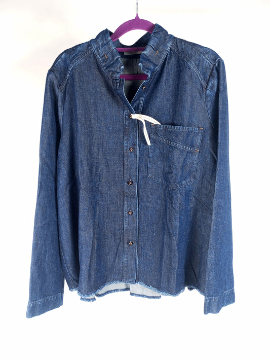 VON & ZU Jeansbluse Royalblau