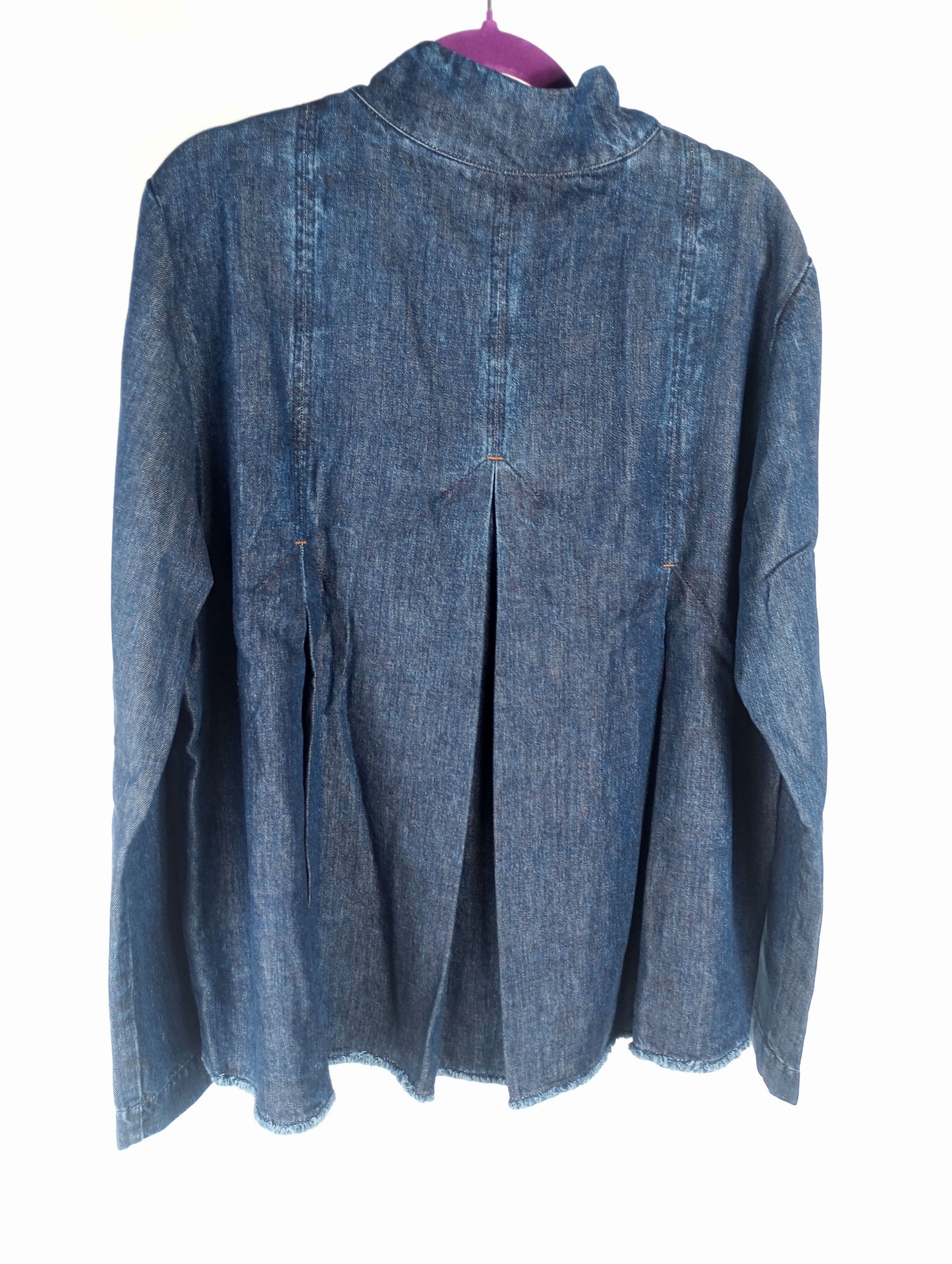 VON & ZU Jeansbluse Royalblau