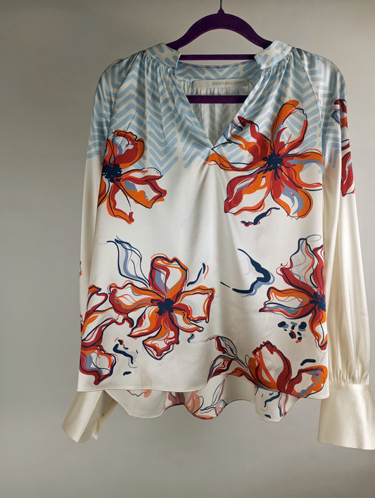Herzensangelegenheit Seidenbluse marina cherry multi