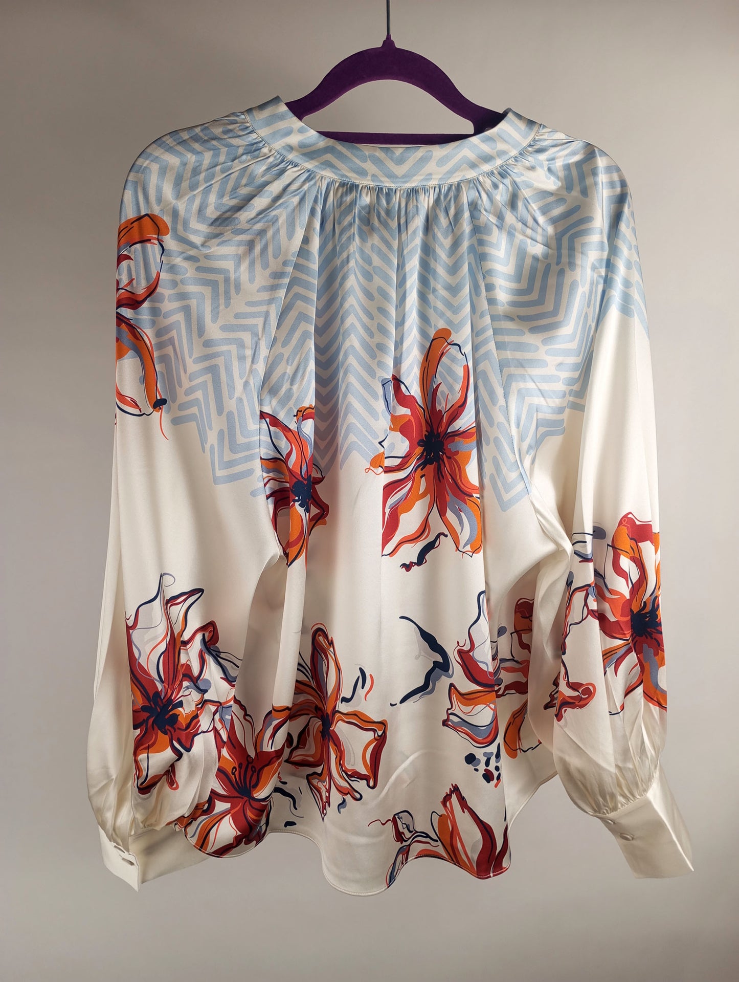 Herzensangelegenheit Seidenbluse marina cherry multi