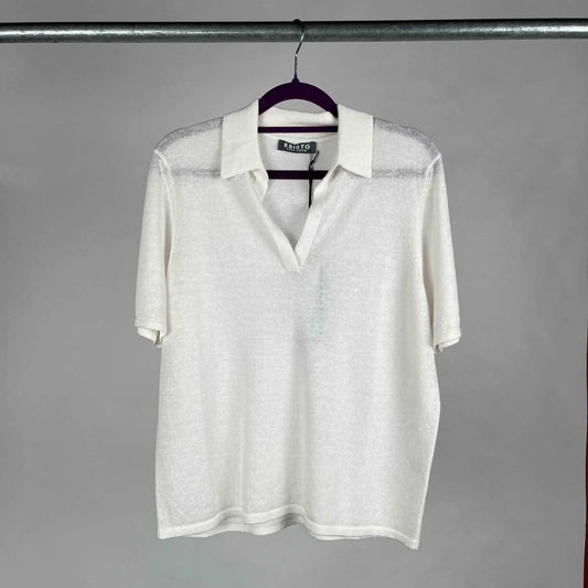 esisto Sommerstrickpolo summer white