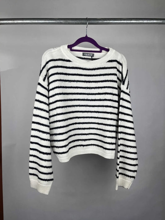 esisto Strickpulover summerwhite black