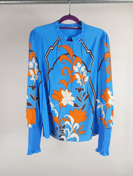 Herzensangelegenheit Seidenbluse zaffre marmelade multi