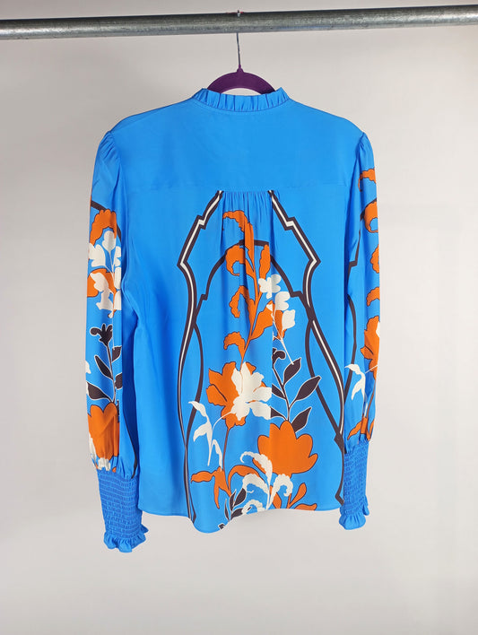 Herzensangelegenheit Seidenbluse zaffre marmelade multi