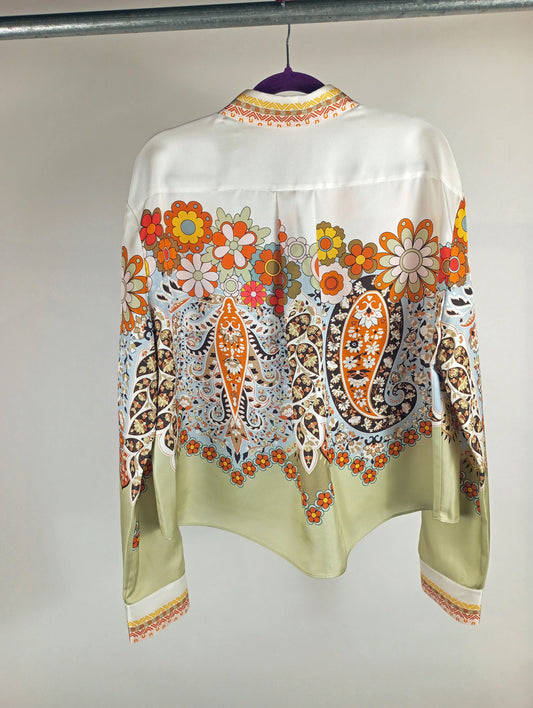 Herzensangelegenheit Seidenbluse mint multi