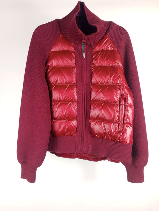 Montereggi Jacke Gift Steppstrickjacke bordeaux