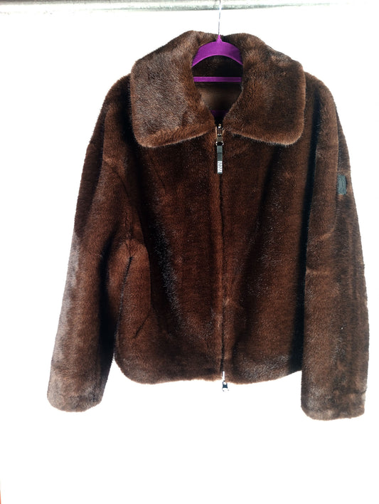 Montereggi Jacke Audrey Fake Fur dark brown
