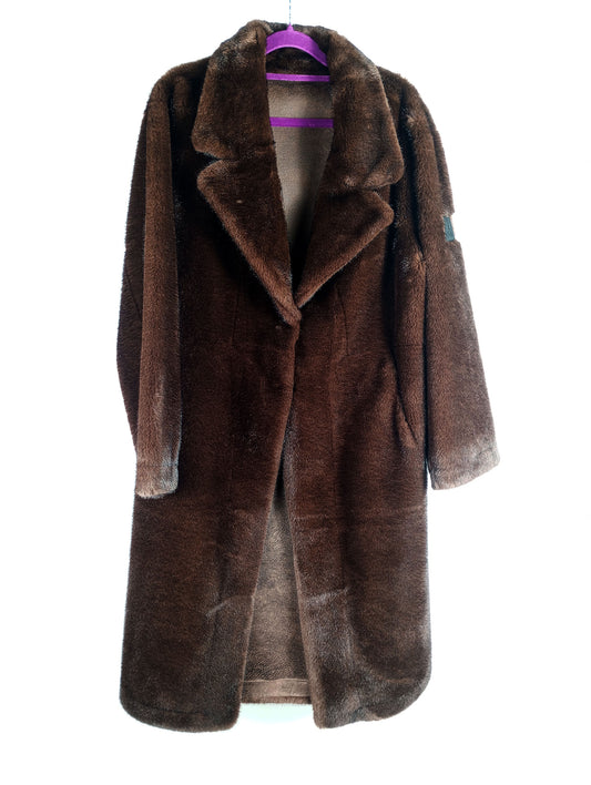 Montereggi Mantel Audrey Fake Fur dark brown