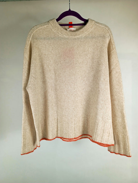 Tenné Strickpullover Claudia beige/orange
