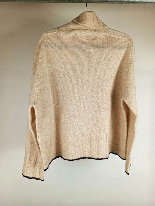 Tenné Strickpullover Cecilia beige/ viola