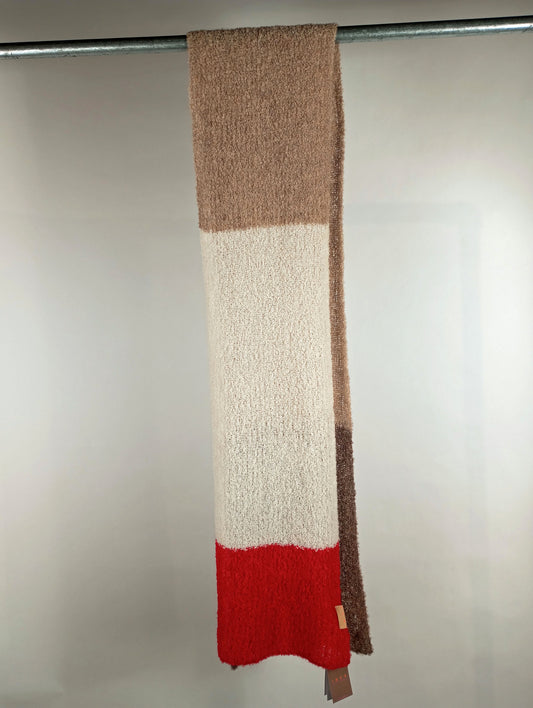 IBUH Schal Amy rot/beige/weiß/nougat