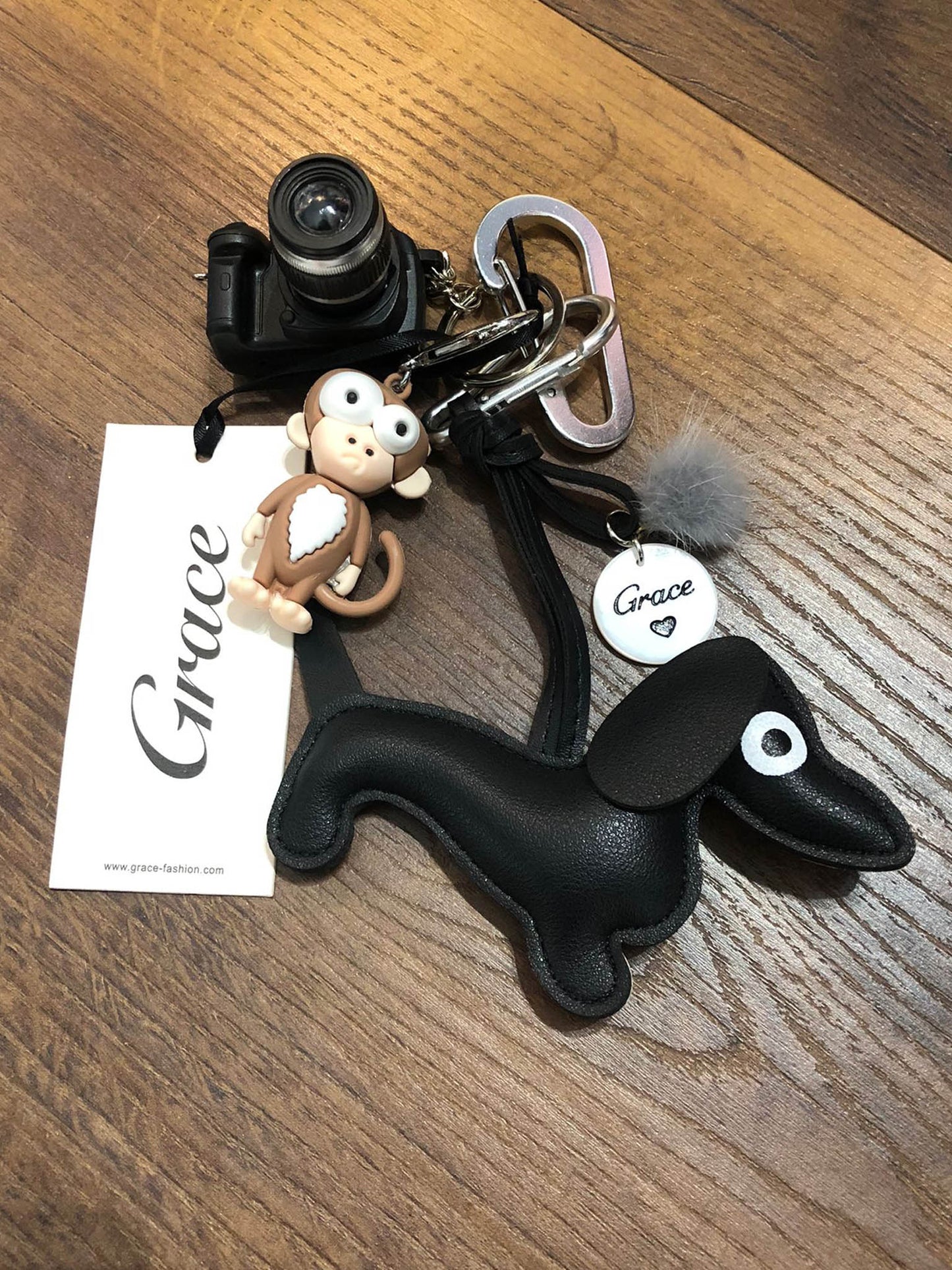Grace Bag charm Dachshund black