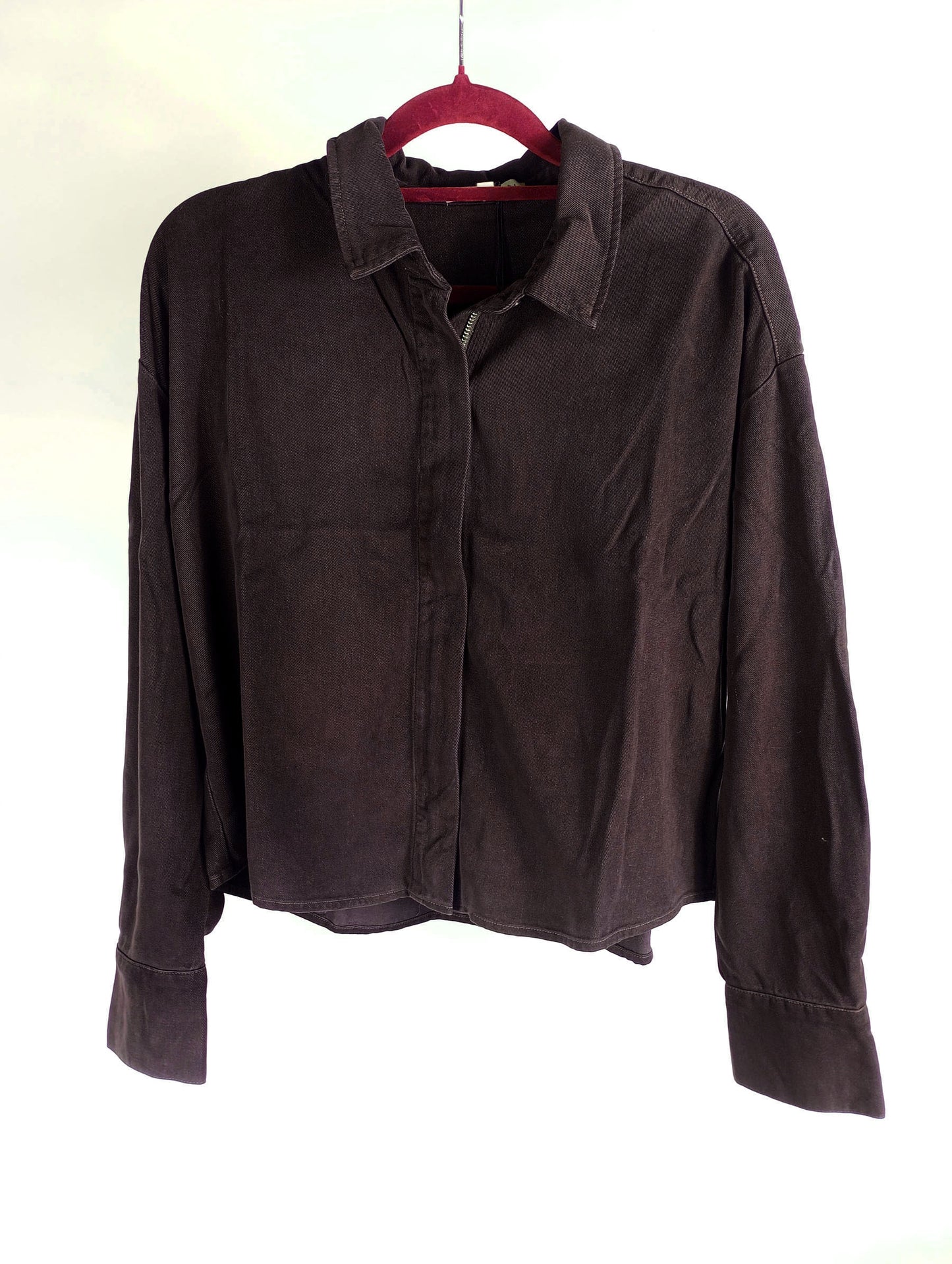 Bella Dahl Hemd mit Reißverschluss anthrazit