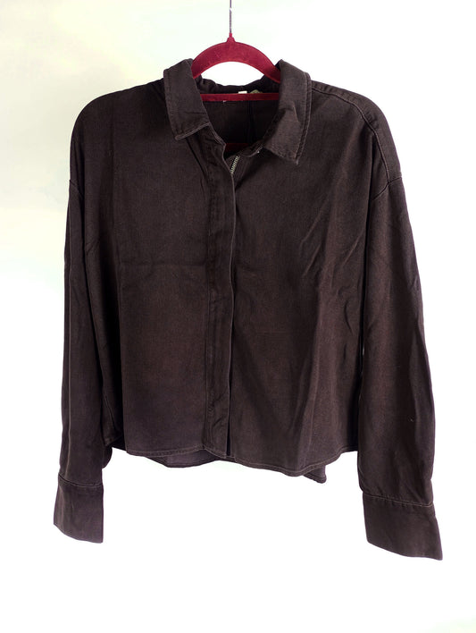 Bella Dahl Hemd mit Reißverschluss anthrazit