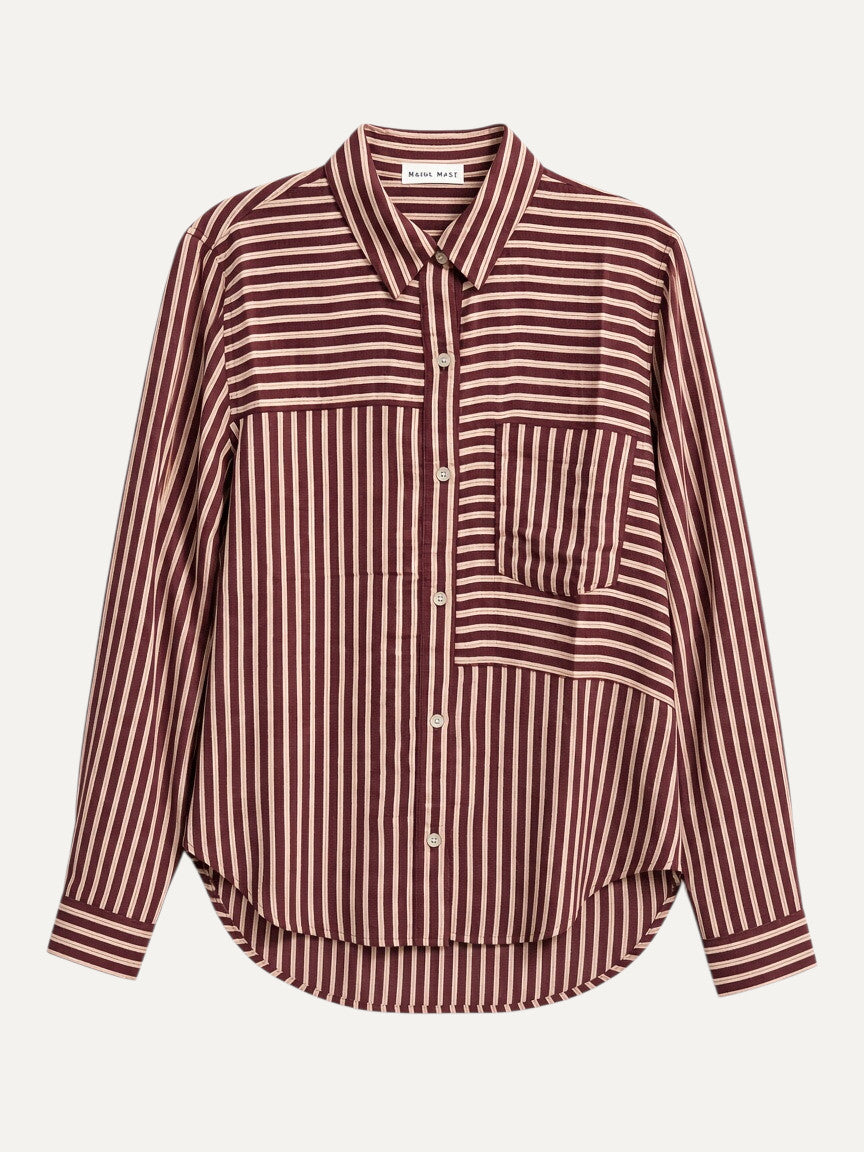 Bella Dahl Bluse gestreif plum