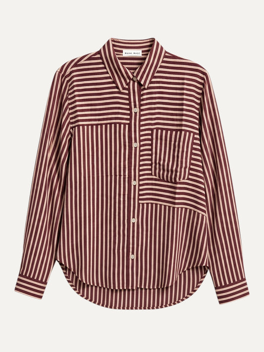 Bella Dahl Bluse gestreif plum