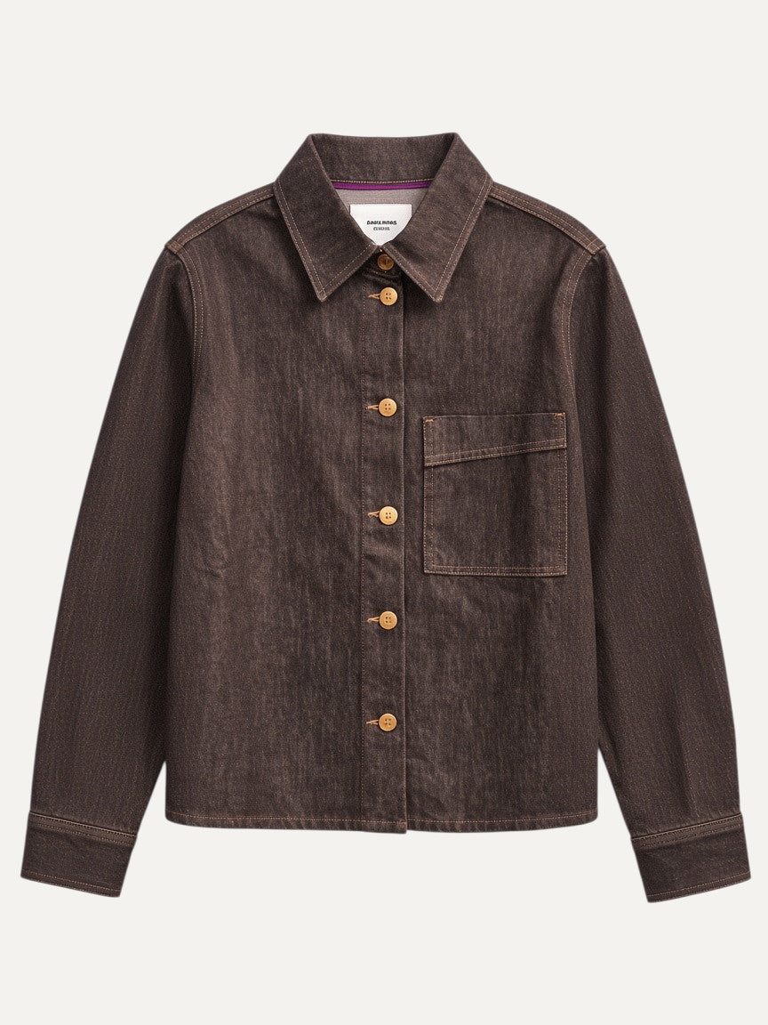 Goldgarn Shirt THE DENIM SHIRT brown