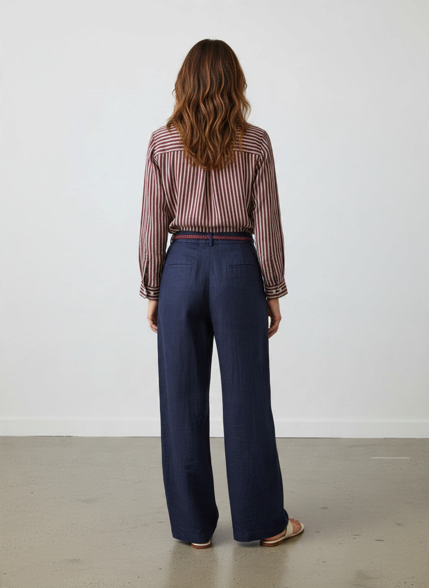 Bella Dahl Bluse gestreif plum