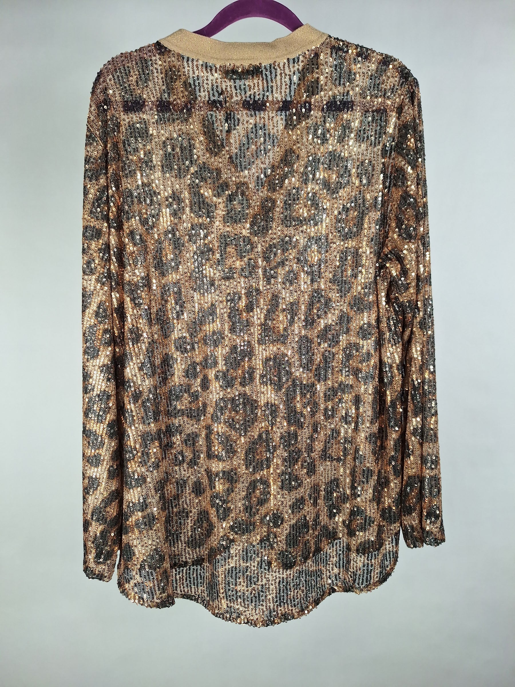 Grace Bluse Leo Pailletten gold