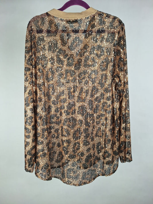 Grace Bluse Leo Pailletten gold