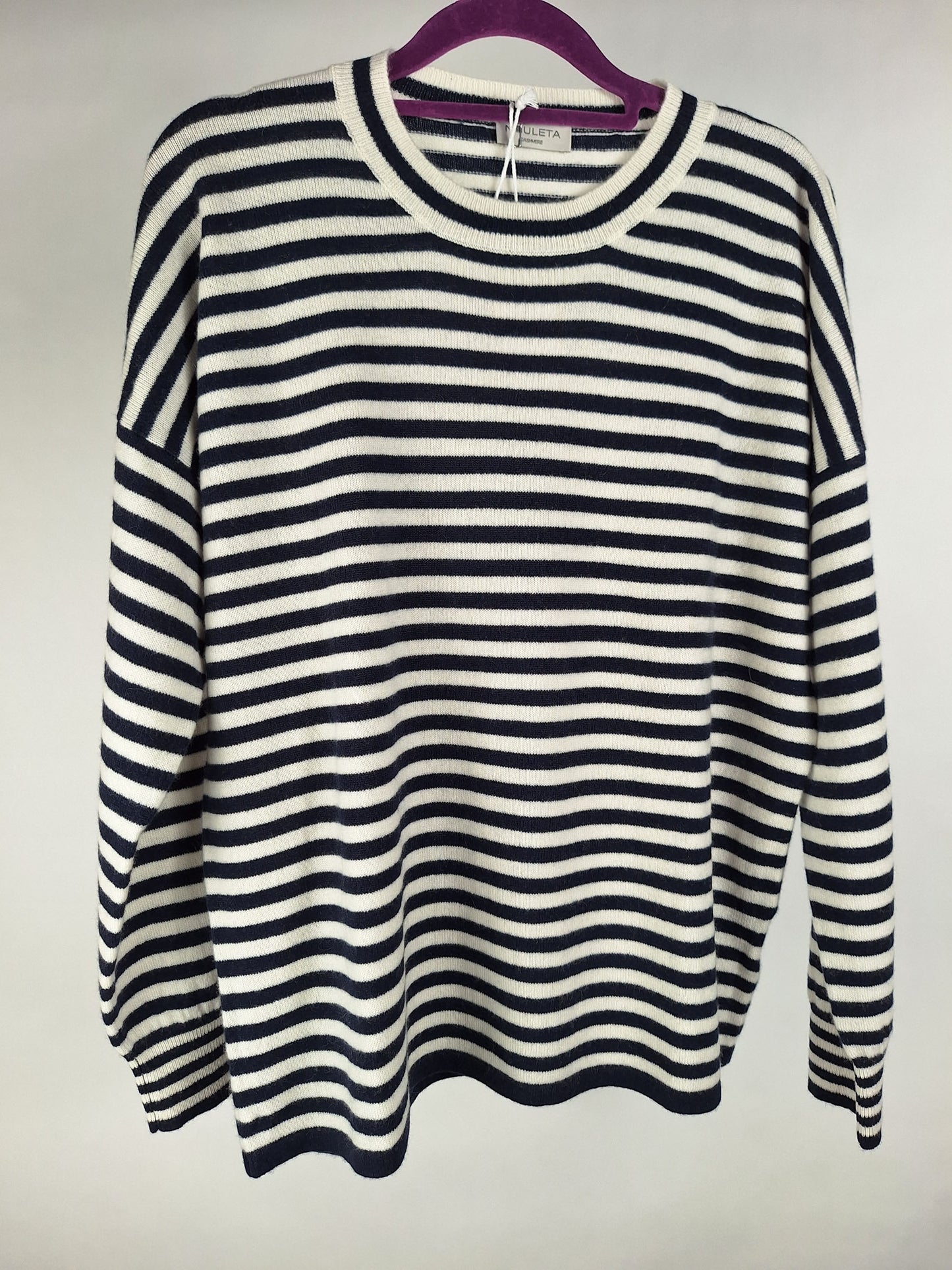 Mouleta Pullover geringelt navy/off-white