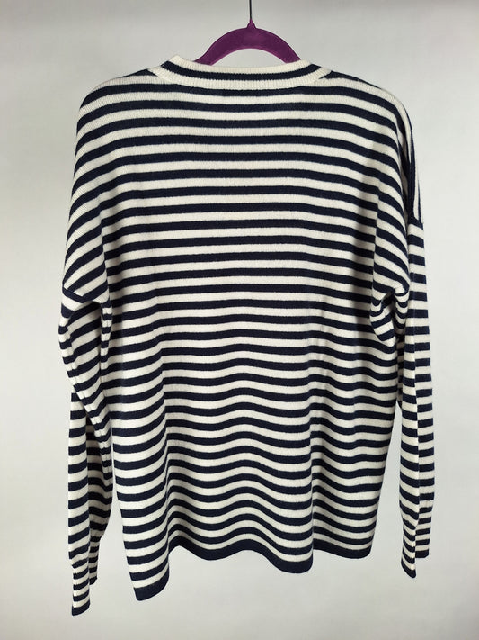 Mouleta Pullover geringelt navy/off-white