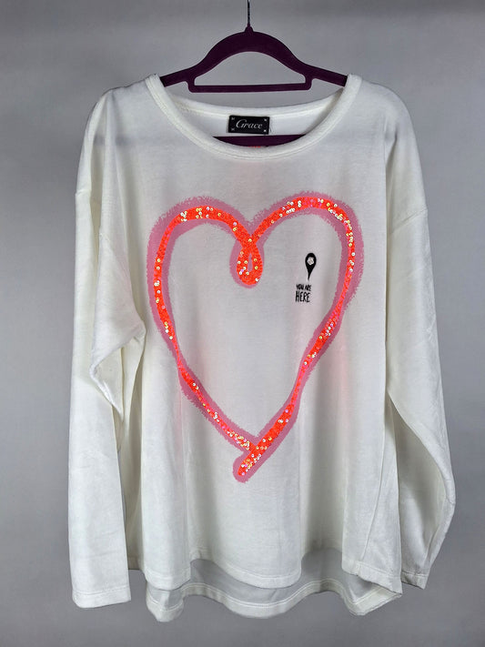 Grace Nicki Sweat Heart offwhite