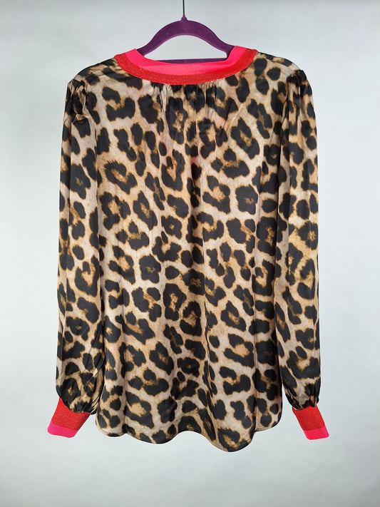 Grace Satinbluse Leo camel