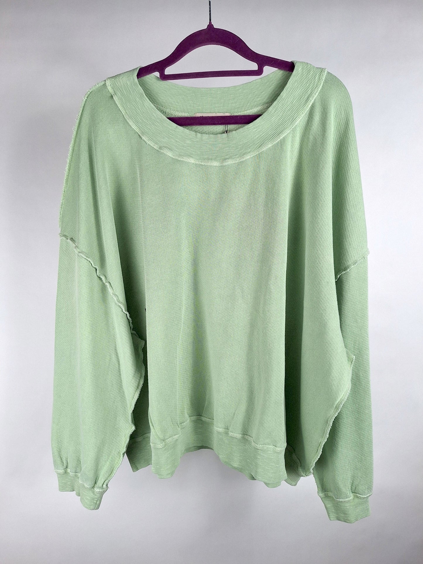 Liv Bergen Sweater Sky Organic Green Ash