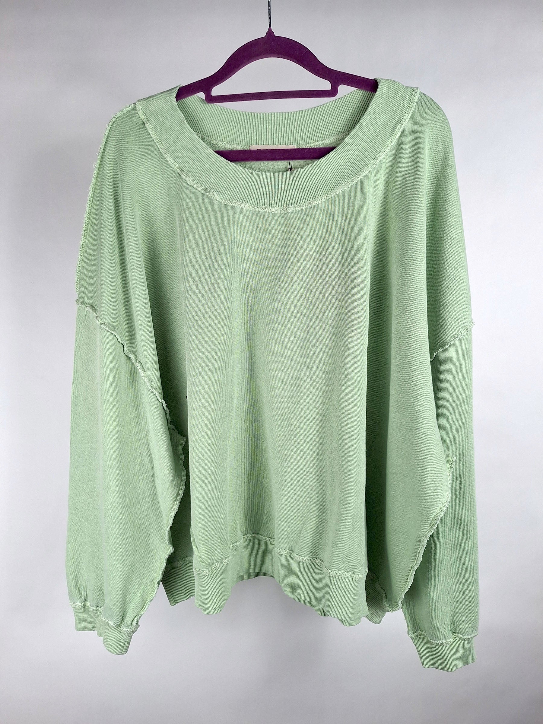 Liv Bergen Sweater Sky Organic Green Ash