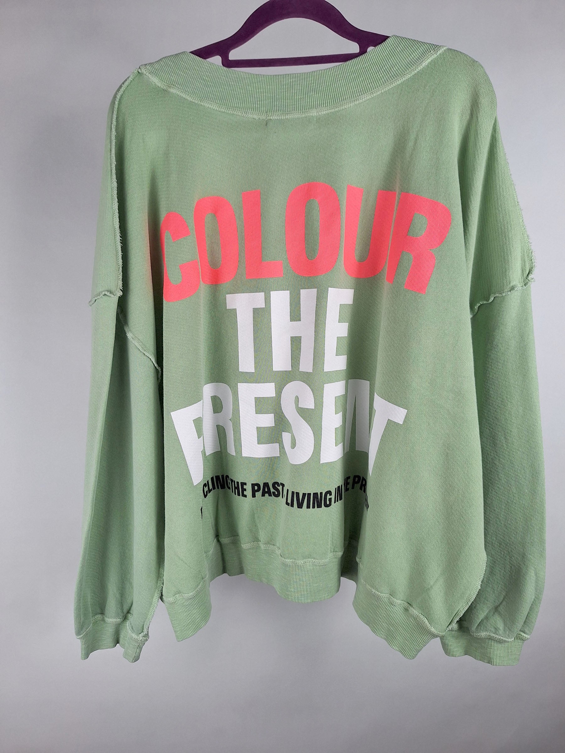 Liv Bergen Sweater Sky Organic Green Ash