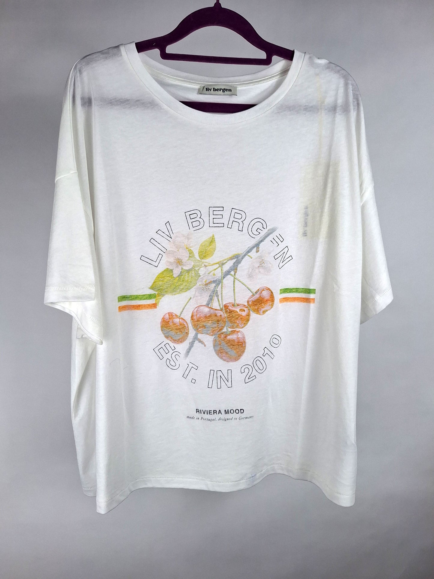 Liv Bergen T-Shirt Hollywood Cherry white