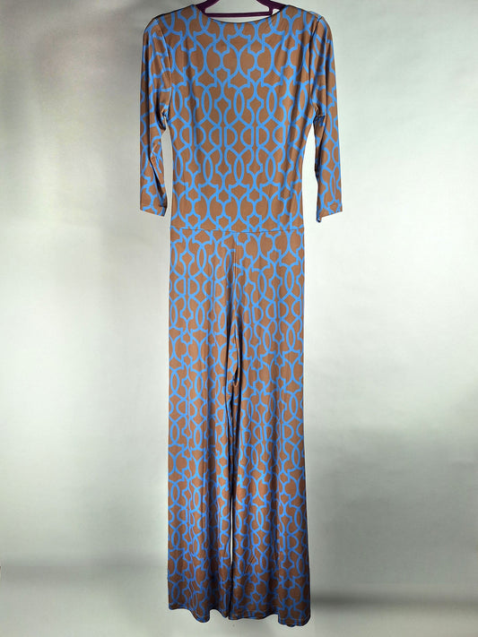 Marivie Jumpsuit Jump in! graphic greige