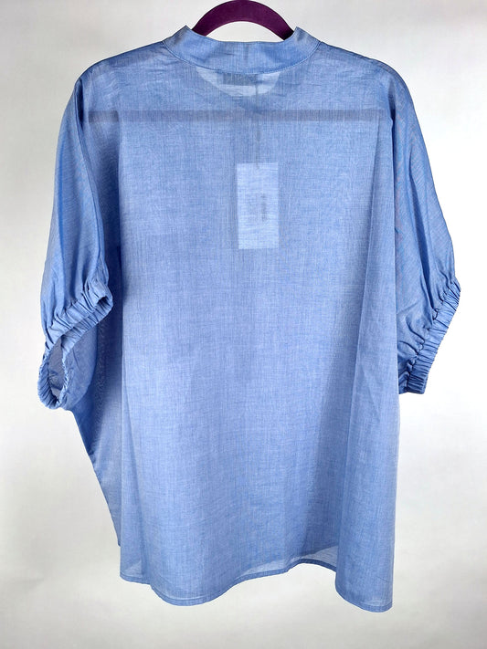 SOSUE Bluse Cowboy Button Cotton Denim