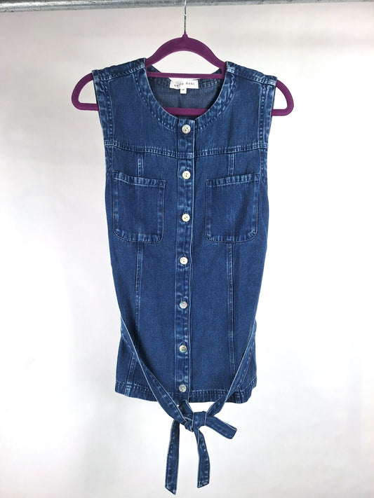 Bella Dahl Jeansweste mit Gürtel denim