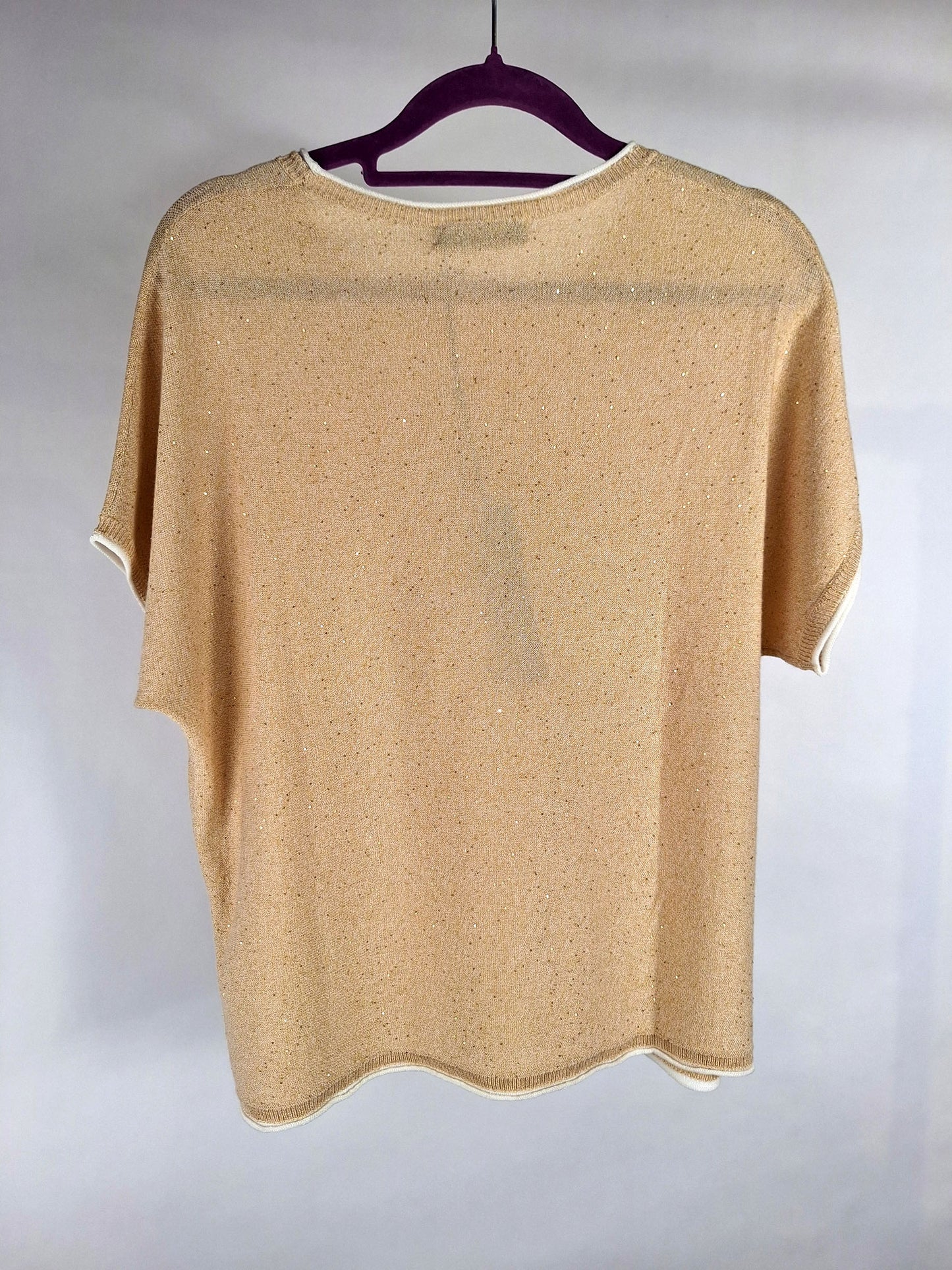 esisto Strickshirt glow white glitzer