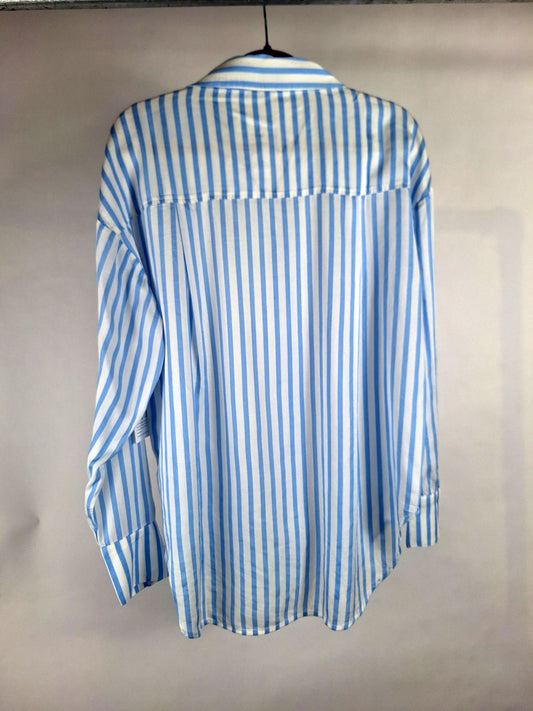 Bella Dahl Hemd oversized gestreift hellblau