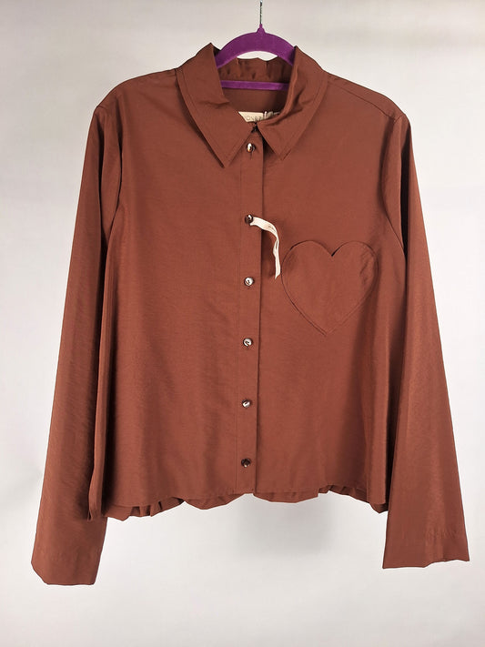VON & ZU Bluse caffee