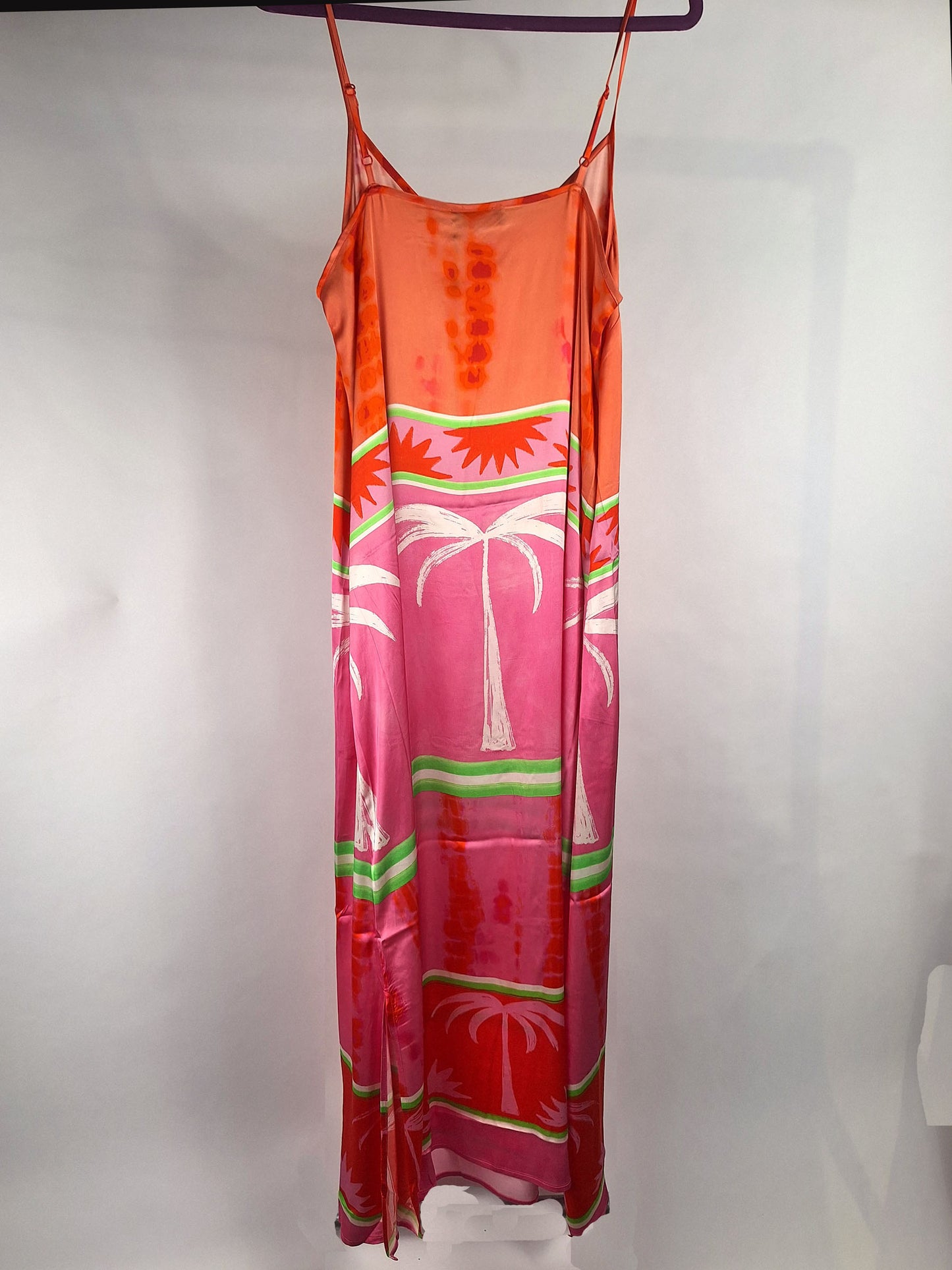 Grace Trägerkleid palm & Batik pink