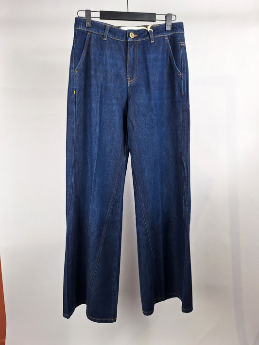 Goldgarn Jeans Luisa Twisted Wide Leg darkblue