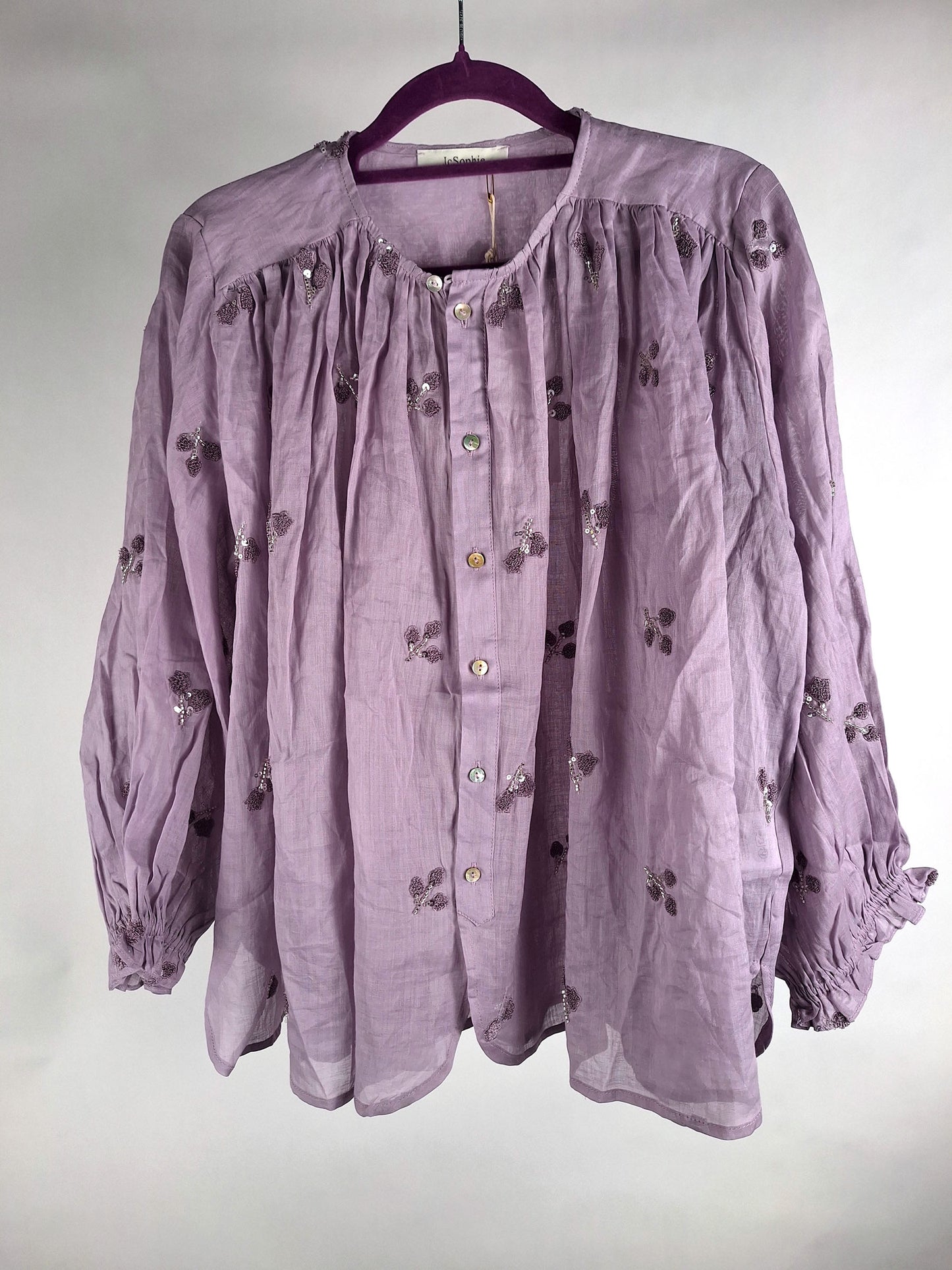 JcSophie Bluse Maven mit Stickerei lilac