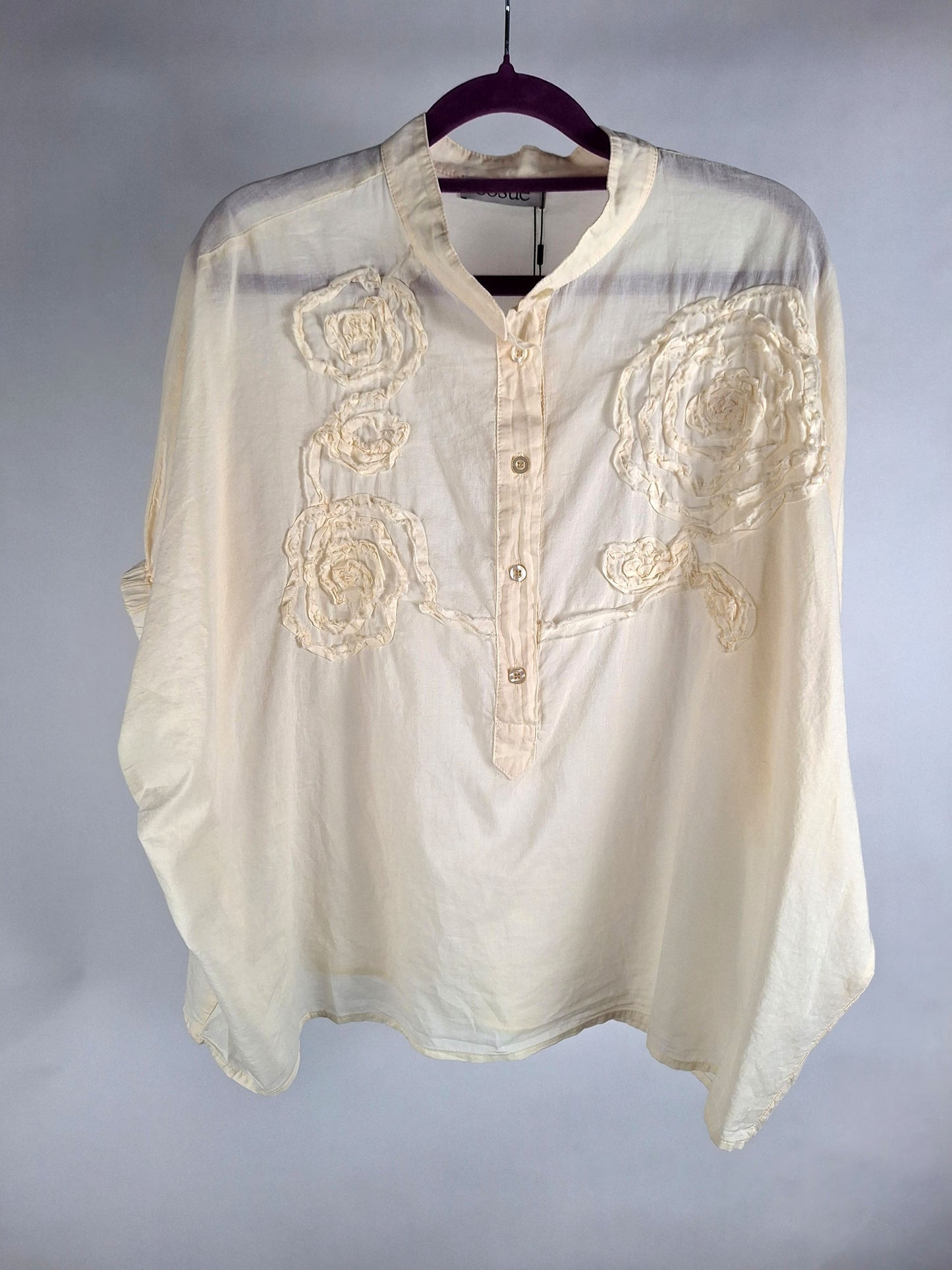 SOSUE Bluse Cowboy crafted panna